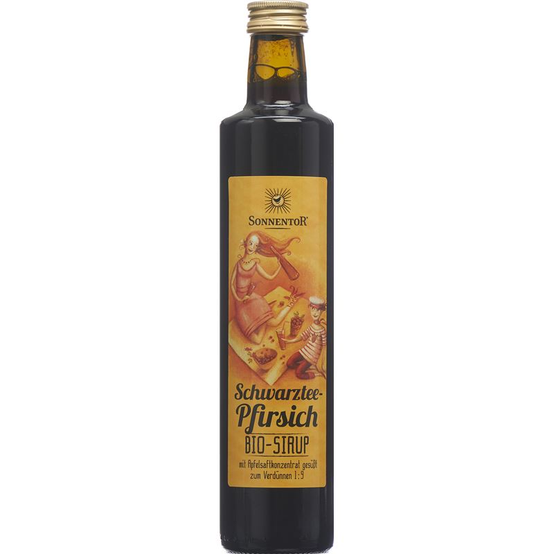 SONNENTOR Schwarztee-Pfirsich Sirup 500 ml