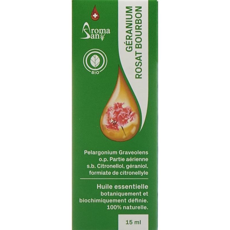 AROMASAN Rosengeranie Äth/Öl Schachtel Bio 15 ml