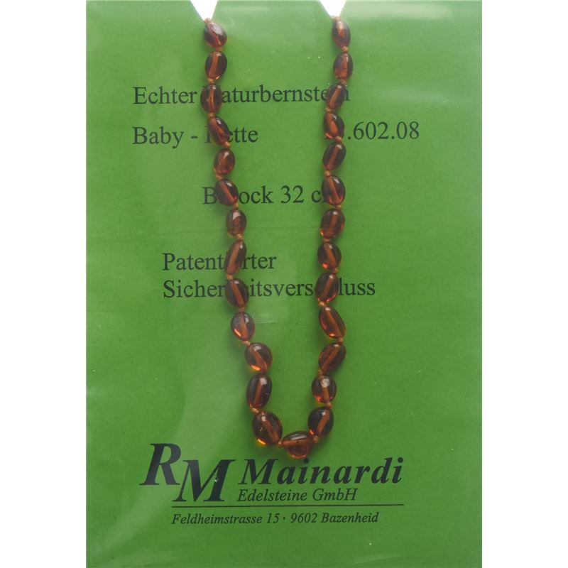 MAINARDI Natur Bernstein 32cm Barock Sicher-Versch