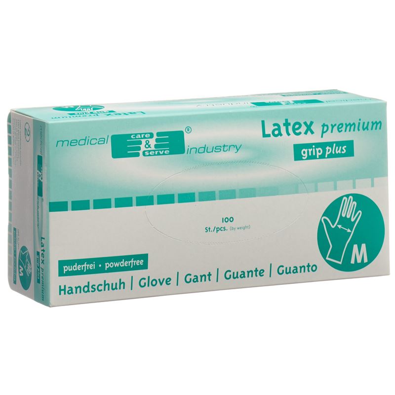 GRIBI Unters Handsch M Latex puderfr unst 100 Stk