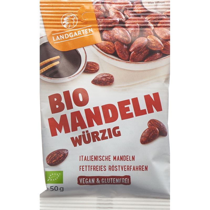 LANDGARTEN Mandeln würzig Bio glutenfrei 50 g