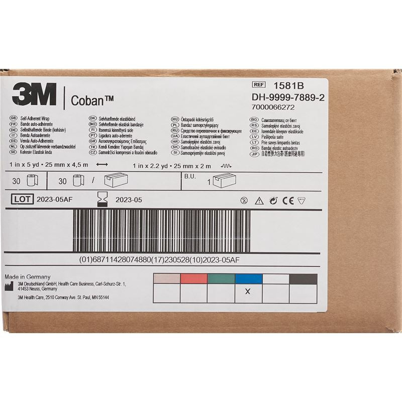 3M COBAN Elast Binde 2.6cmx4.57m blau 30 Stk