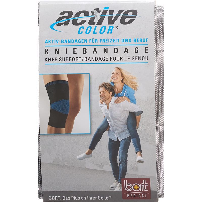 BORT ActiveColor Kniebandage L +37cm schwarz