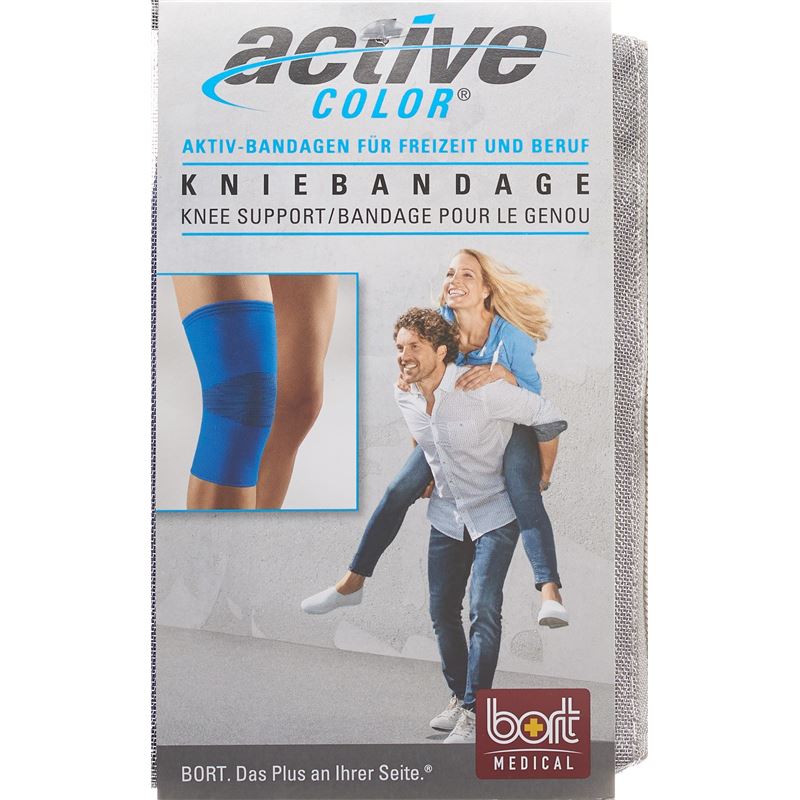 BORT ActiveColor Kniebandage XL +42cm blau