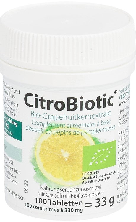 CITROBIOTIC Grapefruitkern Extr Tabl Bio 100 Stk