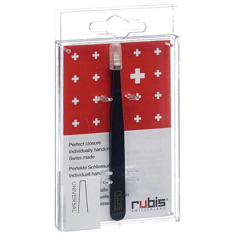RUBIS Pinzette gerade schwarz Inox