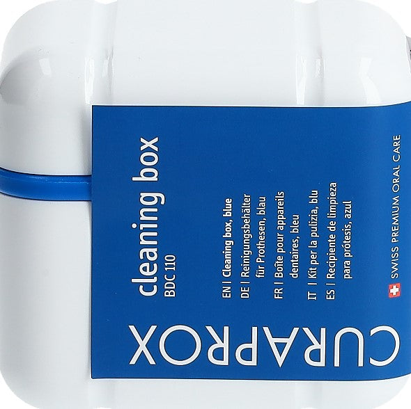 CURAPROX BDC 110 Prothesen Reinigungsbehälter blau