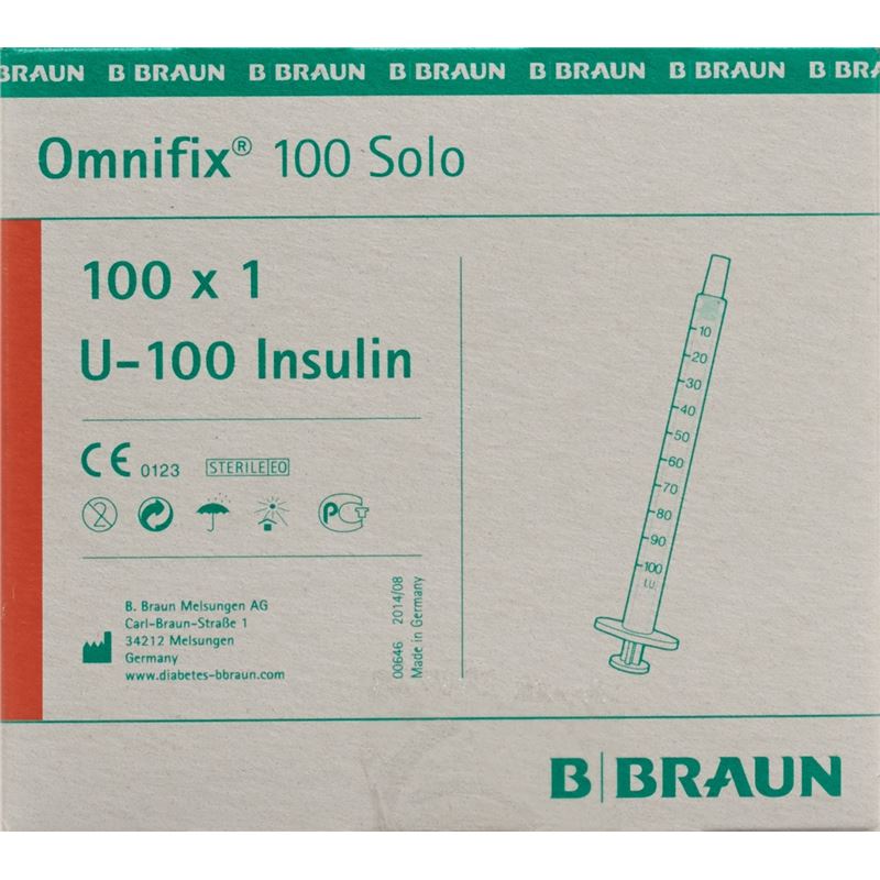 BRAUN Omnifix 100 Insulin 1ml solo L 100 Stk