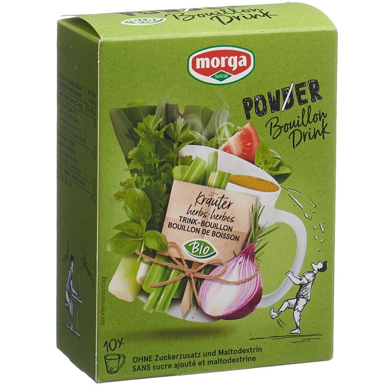 MORGA PowerPowder BouillonDri Kräu Bio 10 Btl 4 g