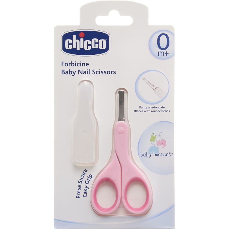 CHICCO Babyschere mit Schutzkappe rosa