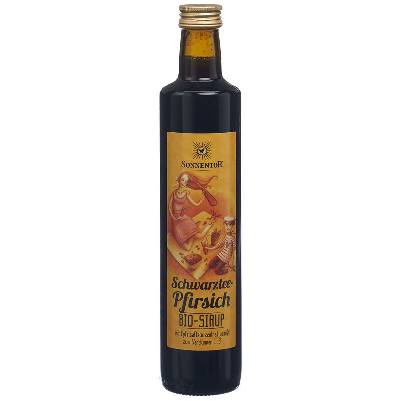SONNENTOR Schwarztee-Pfirsich Sirup 500 ml