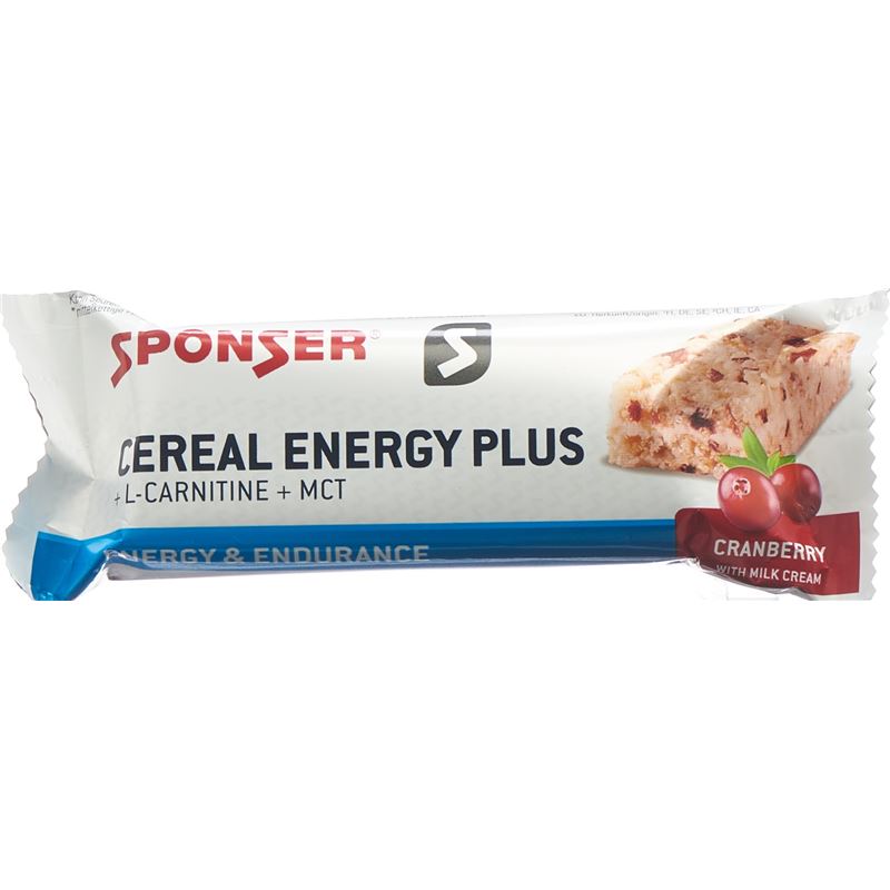 SPONSER Cereal Energy Plus Bar Cranberry 40 g