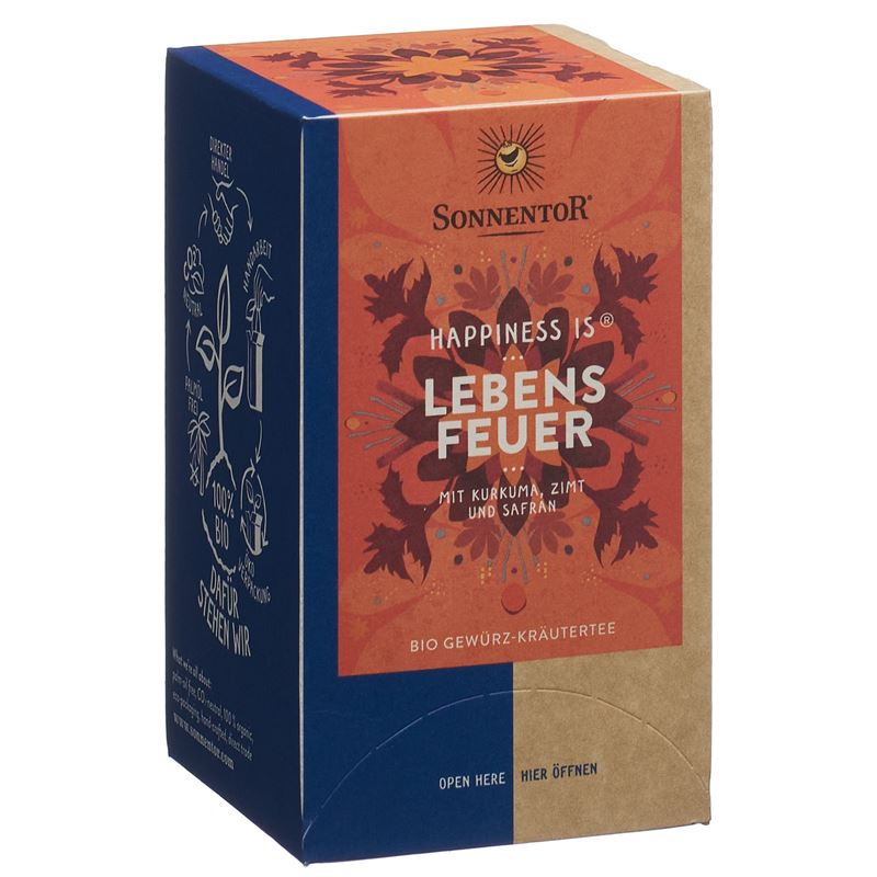 SONNENTOR Happiness is Lebensfeuer Tee Btl 18 Stk