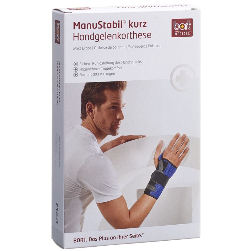BORT MANUSTABIL Handgelenk kurz M li schwarz