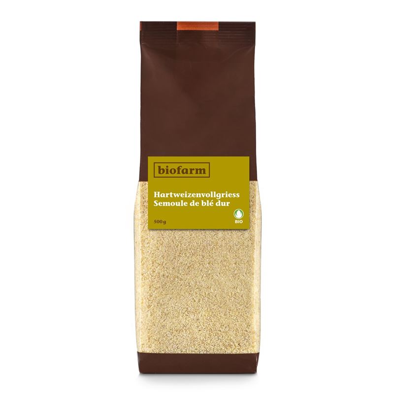 BIOFARM Hartweizenvollgriess Knospe Btl 500 g