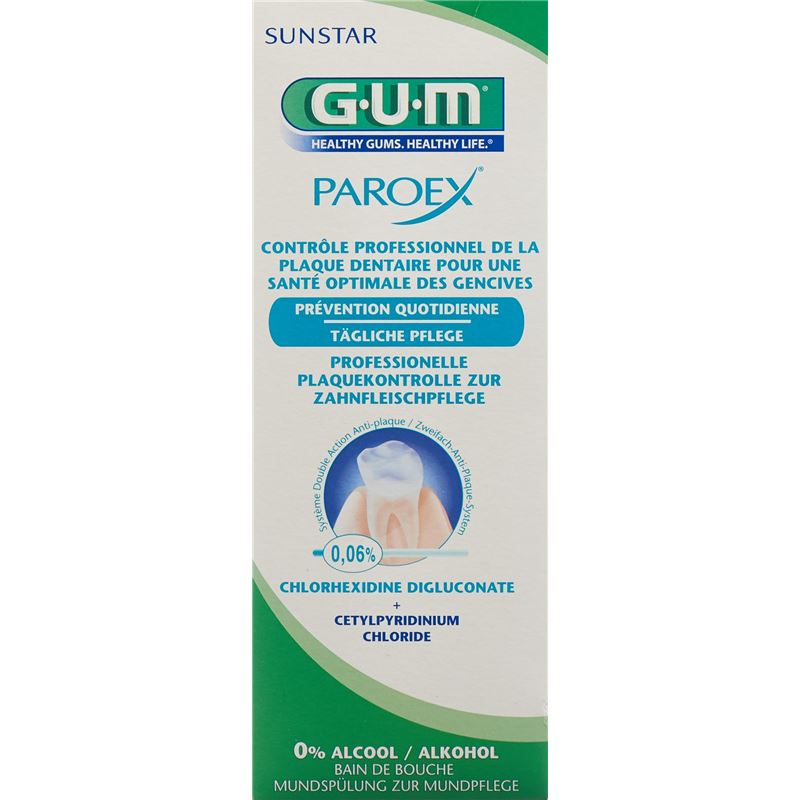 GUM SUNSTAR PAROEX Mundspül 0.06 % chlorhex 500 ml