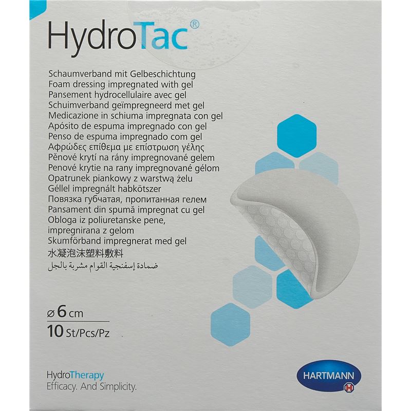HYDROTAC Wundverband 6cm rund steril 10 Stk