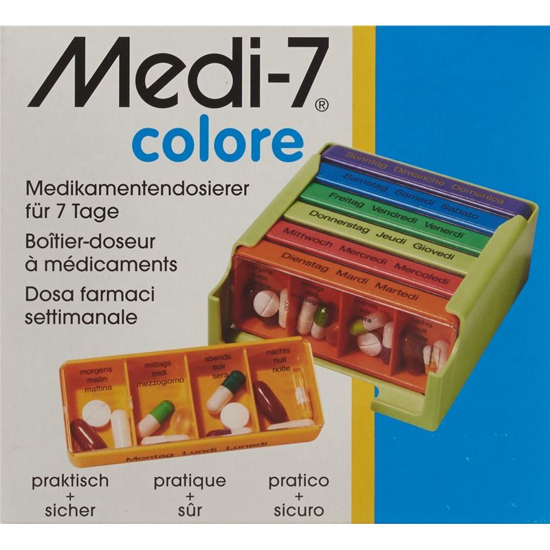 MEDI-7 Medikamentendosierer 7 Tage D/F/I colore