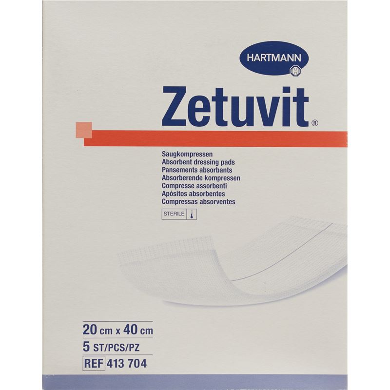 ZETUVIT Absorptionsverband 20x40cm steril 5 Stk