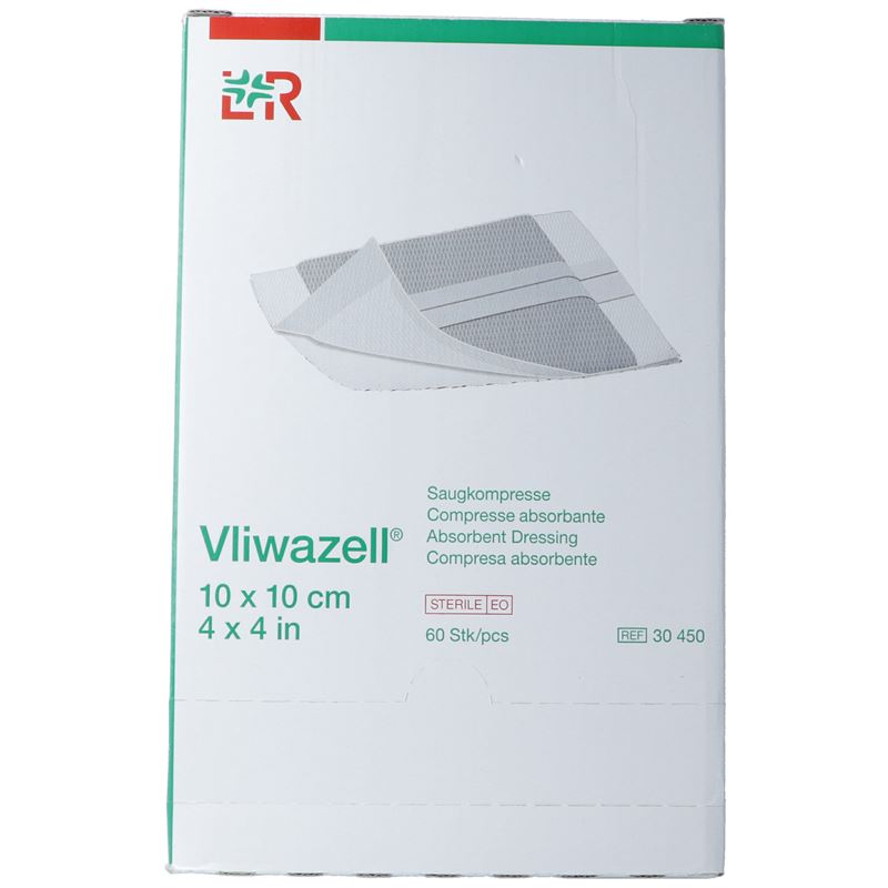VLIWAZELL Saugkompresse 10x10cm steril 60 Stk