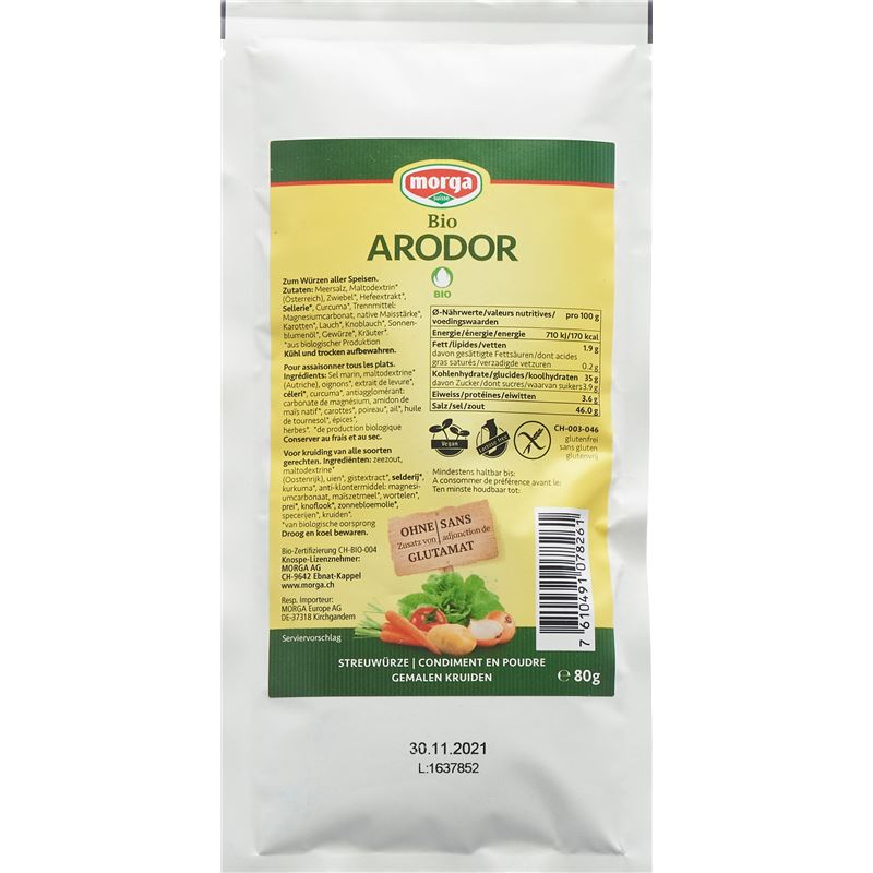 MORGA Arodor Streuwürze Bio Knospe Btl 80 g