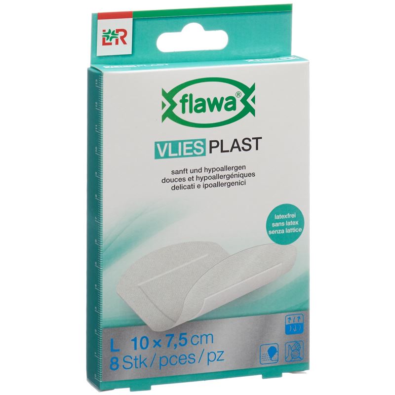FLAWA Vlies Plast Pflasterstrips 7.5x10cm 8 Stk