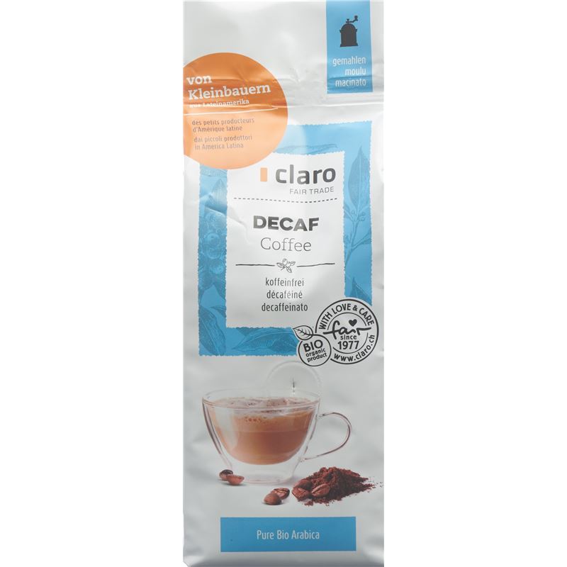 CLARO Décaffeinato Kaffee gemahlen Bio Btl 250 g