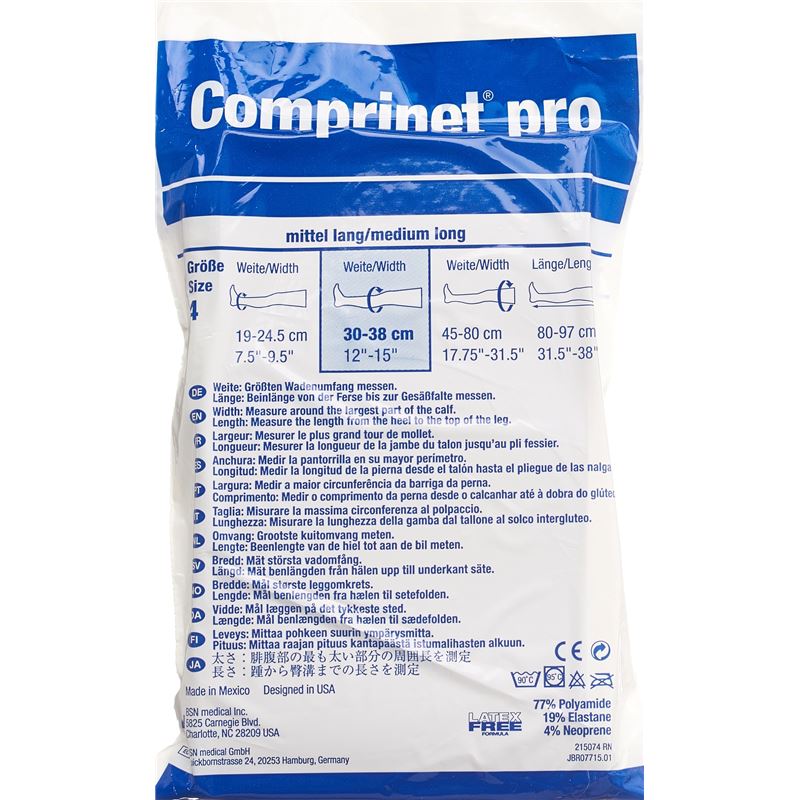 COMPRINET PRO Thrombo A-G Gr4 lang weiss 1 Paar