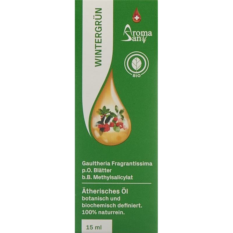 AROMASAN Wintergrün Äth/Öl in Schachtel Bio 15 ml