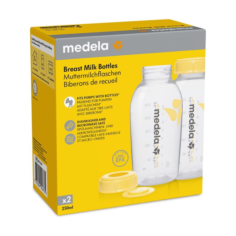 MEDELA Milchflasche 250ml inkl Deckel m Einl 2 Stk