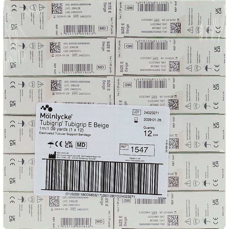 TUBIGRIP Schlauchbandage E 1mx8.75cm beige