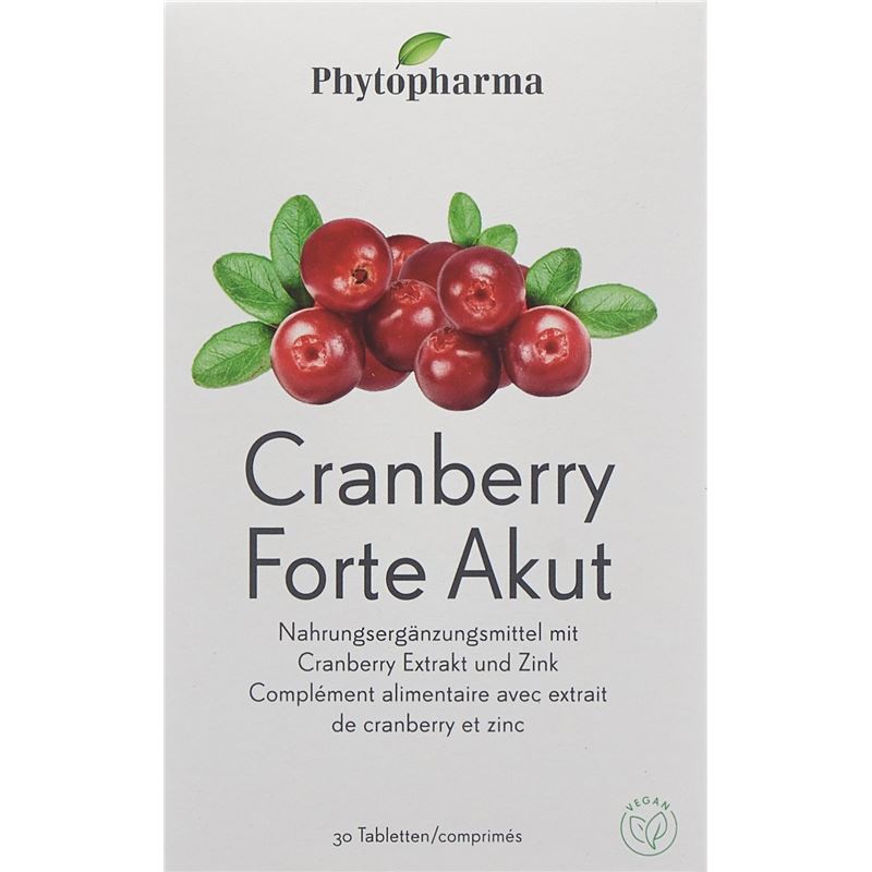 PHYTOPHARMA Cranberry Forte Akut Tabl 30 Stk