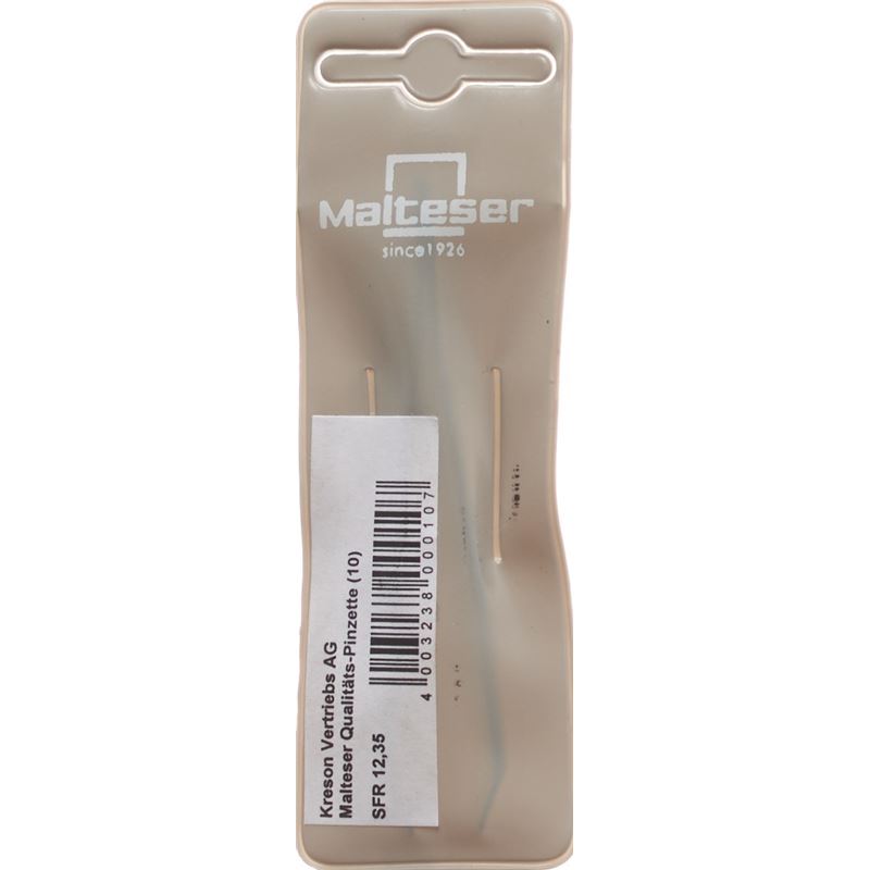 MALTESER Pinzette Ni schmal gebogen 8cm No 10