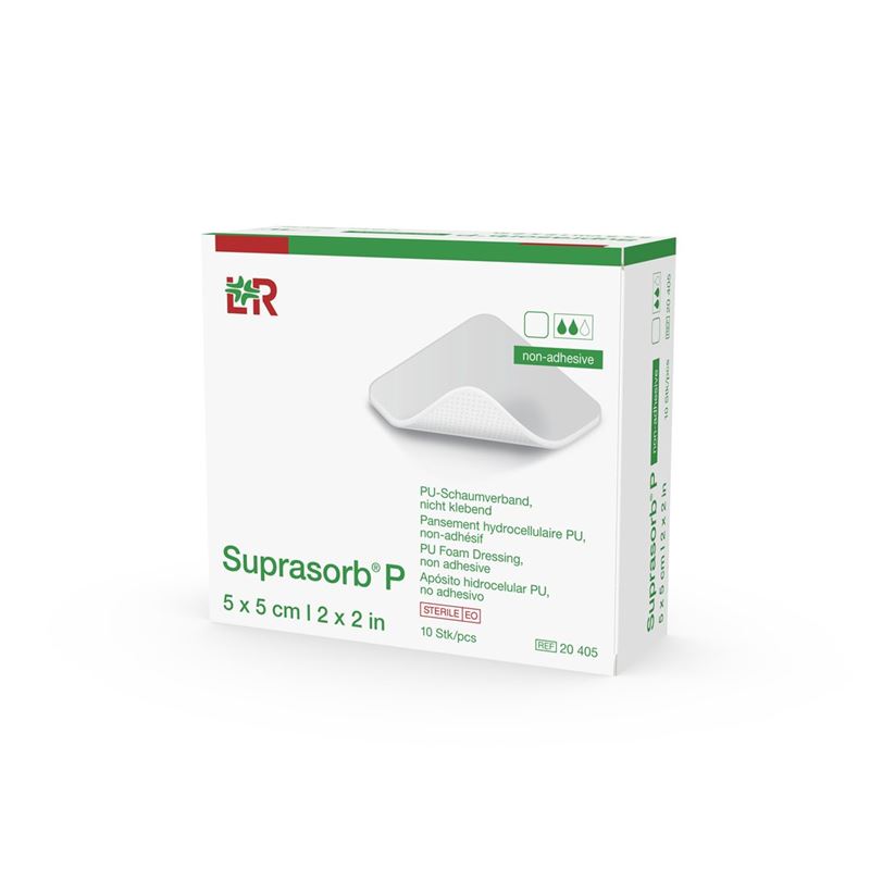 SUPRASORB P Schaumverband 5x5cm n klebe 10 Stk