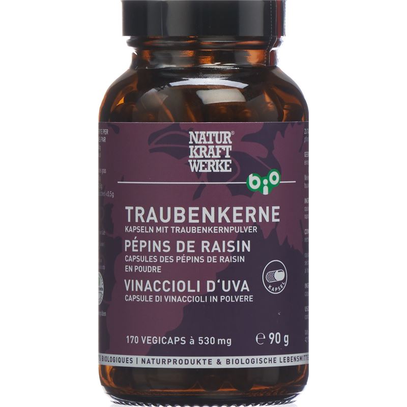 NATURKRAFTWERKE Traubenkerne Vegicaps Bio 170 Stk