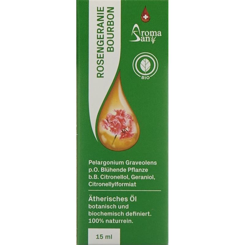 AROMASAN Rosengeranie Äth/Öl Schachtel Bio 15 ml