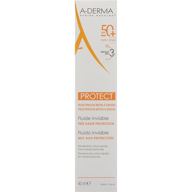 A-DERMA PROTECT Fluide invisible SPF50+ 40 ml