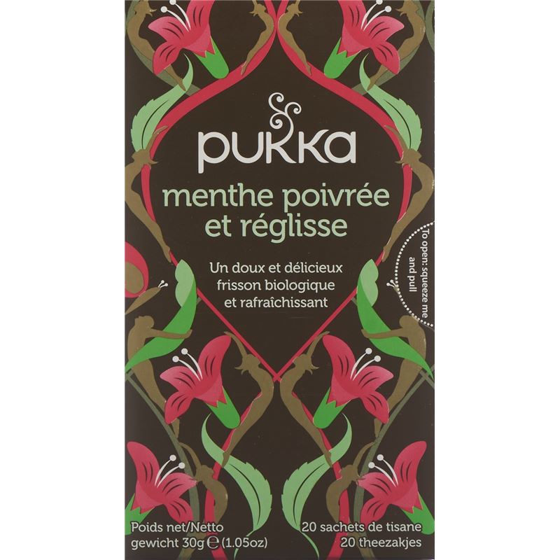 PUKKA Menthe poivrée Réglisse Thé bio Btl 20 Stk