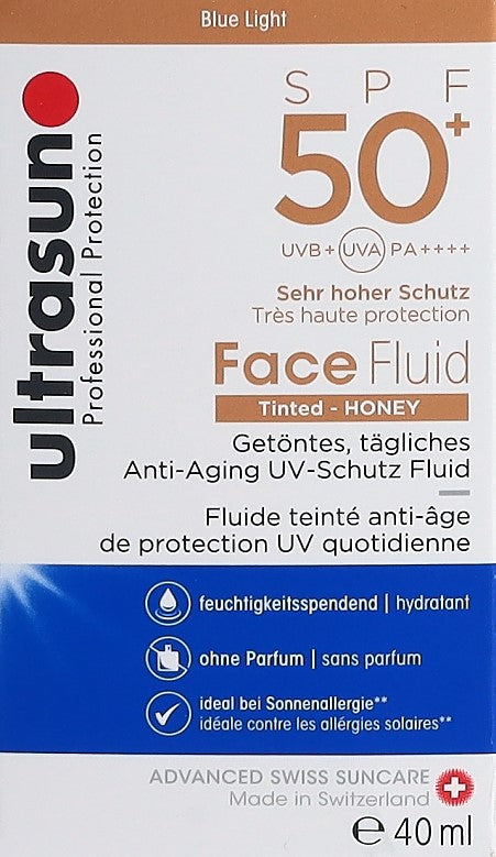 ULTRASUN Face Fluid SPF50+ Tinted HONEY 40 ml
