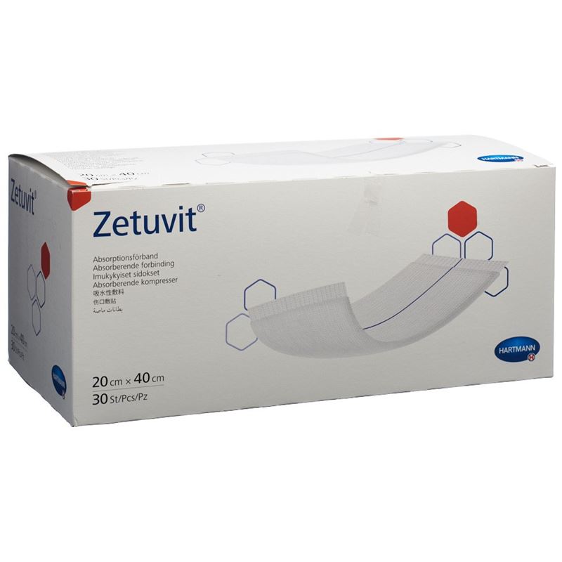 ZETUVIT Absorptionsverband 20x40cm 30 Stk