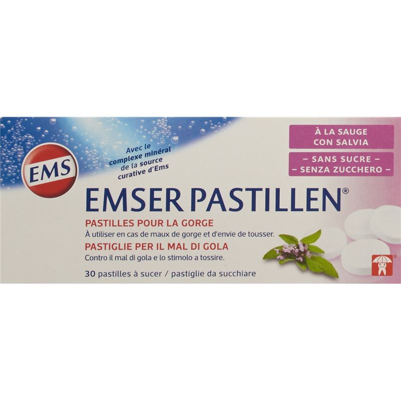 EMSER Pastillen zuckerfrei mit Salbei 30 Stk