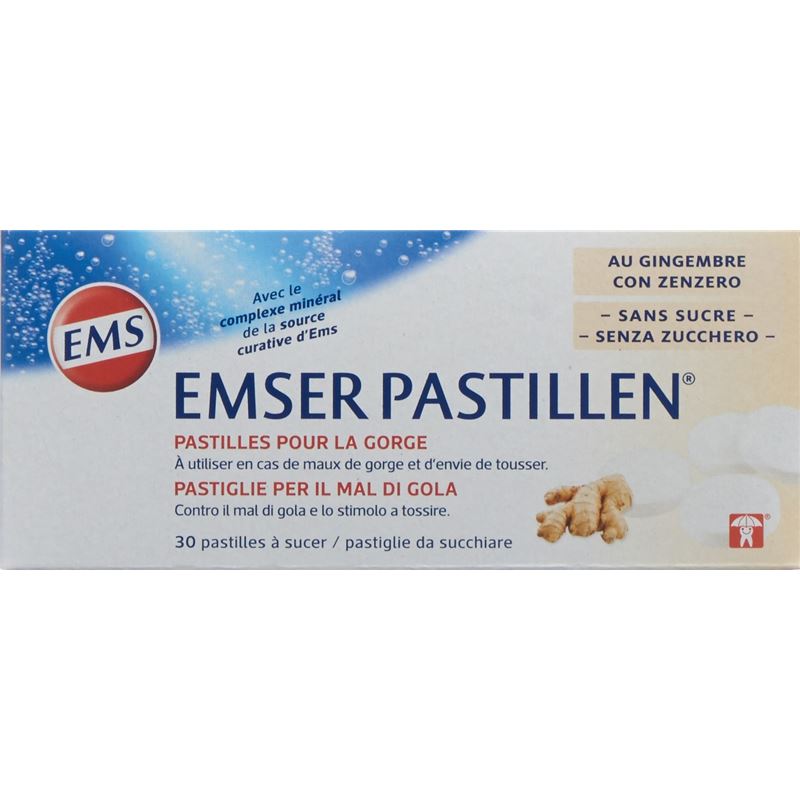 EMSER Pastillen zuckerfrei mit Ingwer 30 Stk