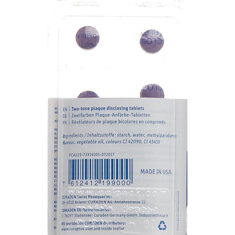 CURAPROX PCA 223 Plaquesearch Anfärbetabl 12 Stk