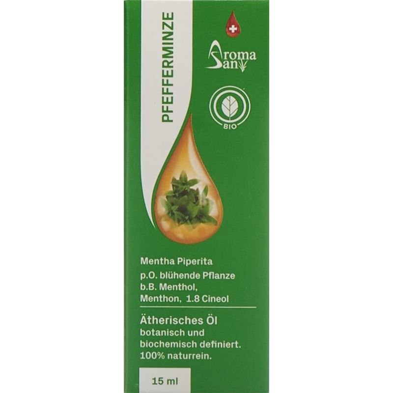 AROMASAN Pfefferminze Äth/Öl Schachtel Bio 15 ml