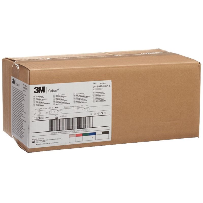 3M COBAN Elast Binde 7.6cmx4.57m blau 24 Stk