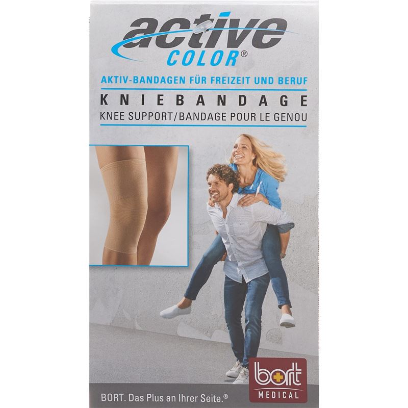 BORT ActiveColor Kniebandage M -37cm beige