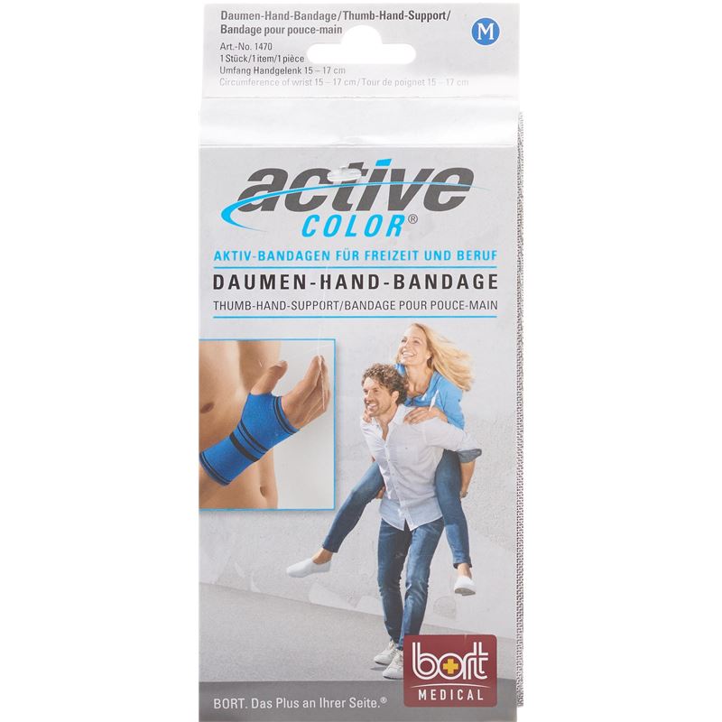 BORT ActiveColor Daumen-Hand M blau