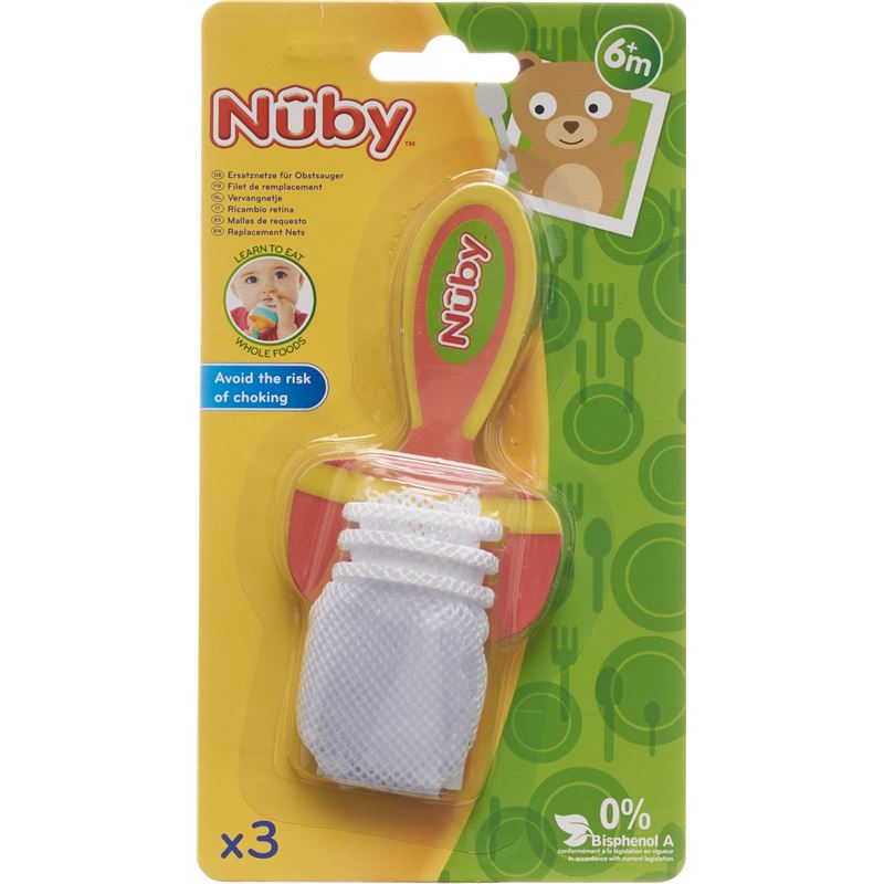 NUBY Ersatznetze Fruchtsauger Premium 3 Stk