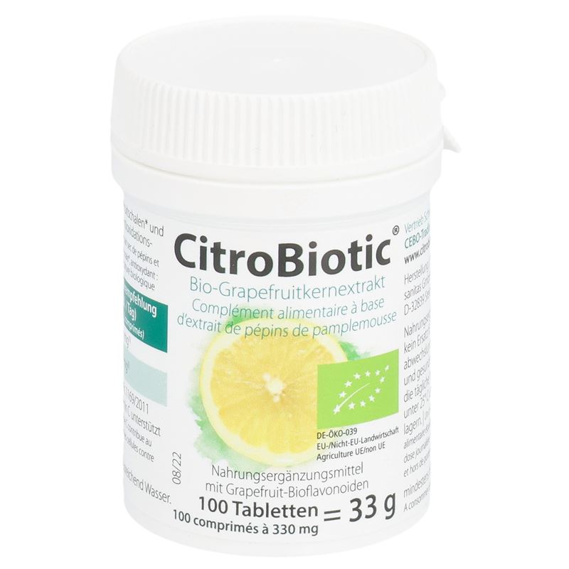 CITROBIOTIC Grapefruitkern Extr Tabl Bio 100 Stk