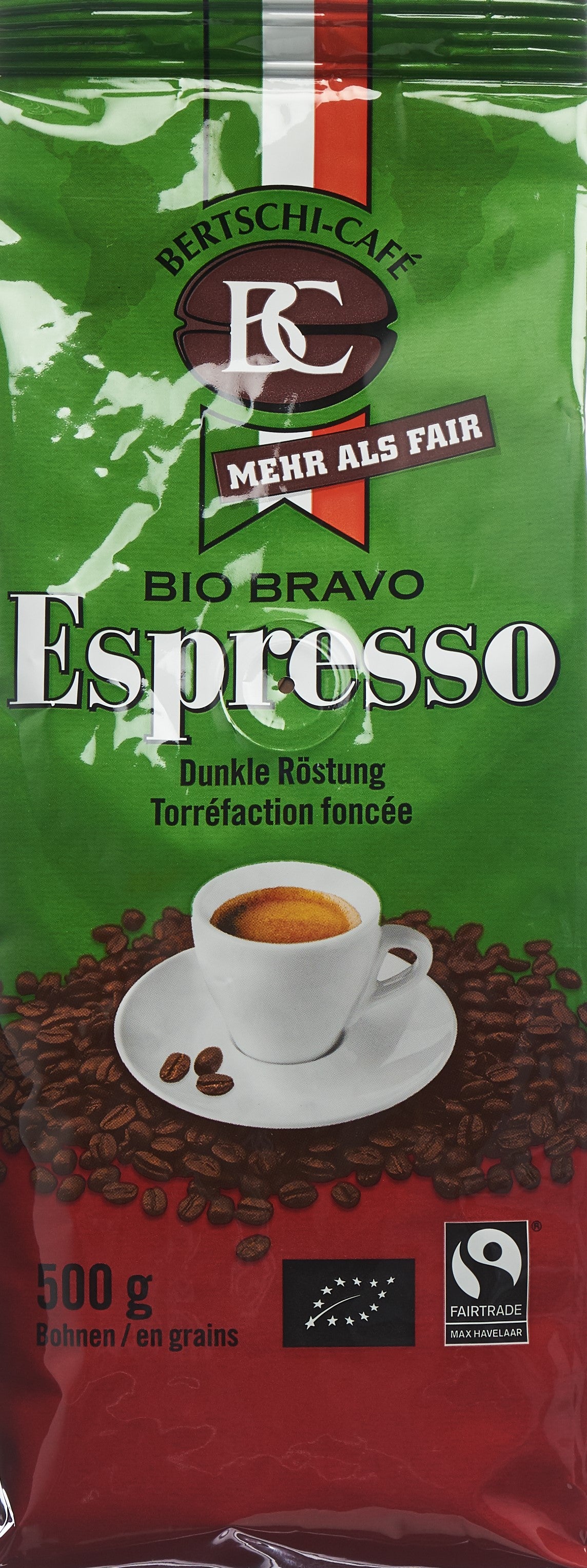 BC BERTSCHI CAFE Bio Bravo Kaffee Espre ganz 500 g